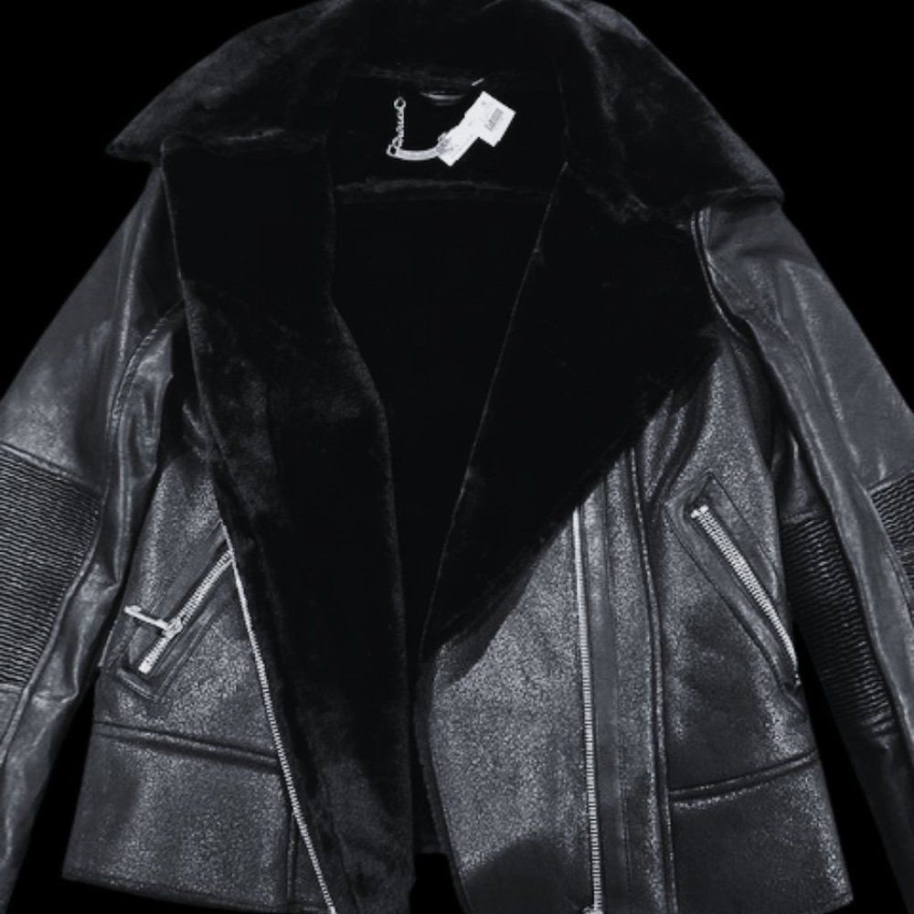 Boulmiche Beverly Hills Leather Shearling Jacket